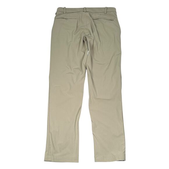 Lululemon ABC Commission Classic Warpstreme Pant Men 34 Beige Pockets Flat Front - Picture 2 of 8
